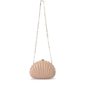 Olga Berg - NATURAL PAULY Shell Clutch - OB6502