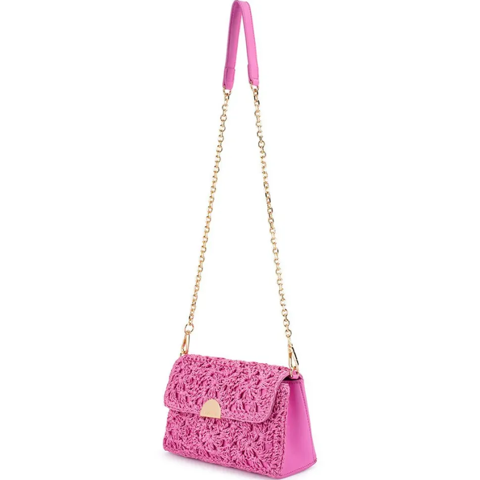olga_berg__pink_millie_cr_2.webp Olga Berg - Pink MILLIE Crochetted Shoulder Bag OB6476