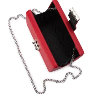 Olga Berg - Red HARRIET Hexagon Clutch OB4742