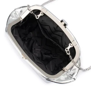Olga Berg - SILVER TALLY Metallic Clutch - OB2162