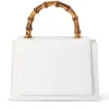Olga Berg - WHITE HARLEY Bamboo Handle Bag - OB6493