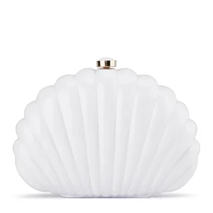 Olga Berg - WHITE PAULY Shell Clutch - OB6502