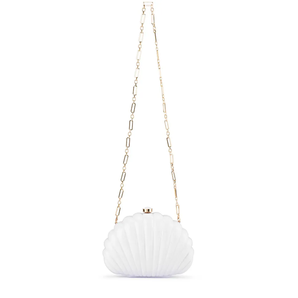olga_berg__white_pauly_sh_2.webp Olga Berg - WHITE PAULY Shell Clutch - OB6502