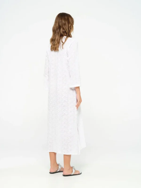 Oneseason - Pondicherry Embroidery - Cotton - White/White