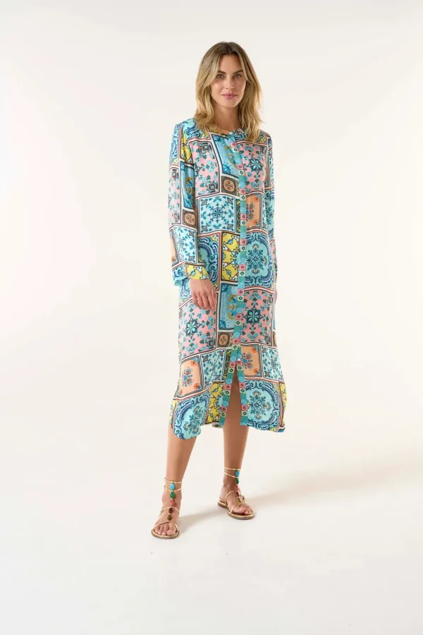 Oneseason - Sani Maxi Print - Cupro - Casablanca Multi