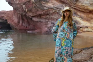 Oneseason - Sani Maxi Print - Cupro - Casablanca Multi