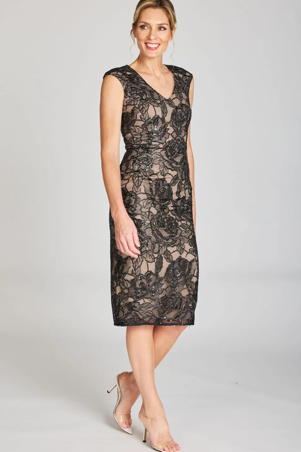 pink_ruby__sophistication_1-1.webp Pink Ruby - Sophistication V Front Dress - Black Nude FINAL SALE
