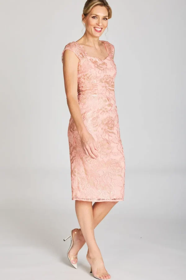 Pink Ruby - Sophistication Dress - Peach FINAL SALE
