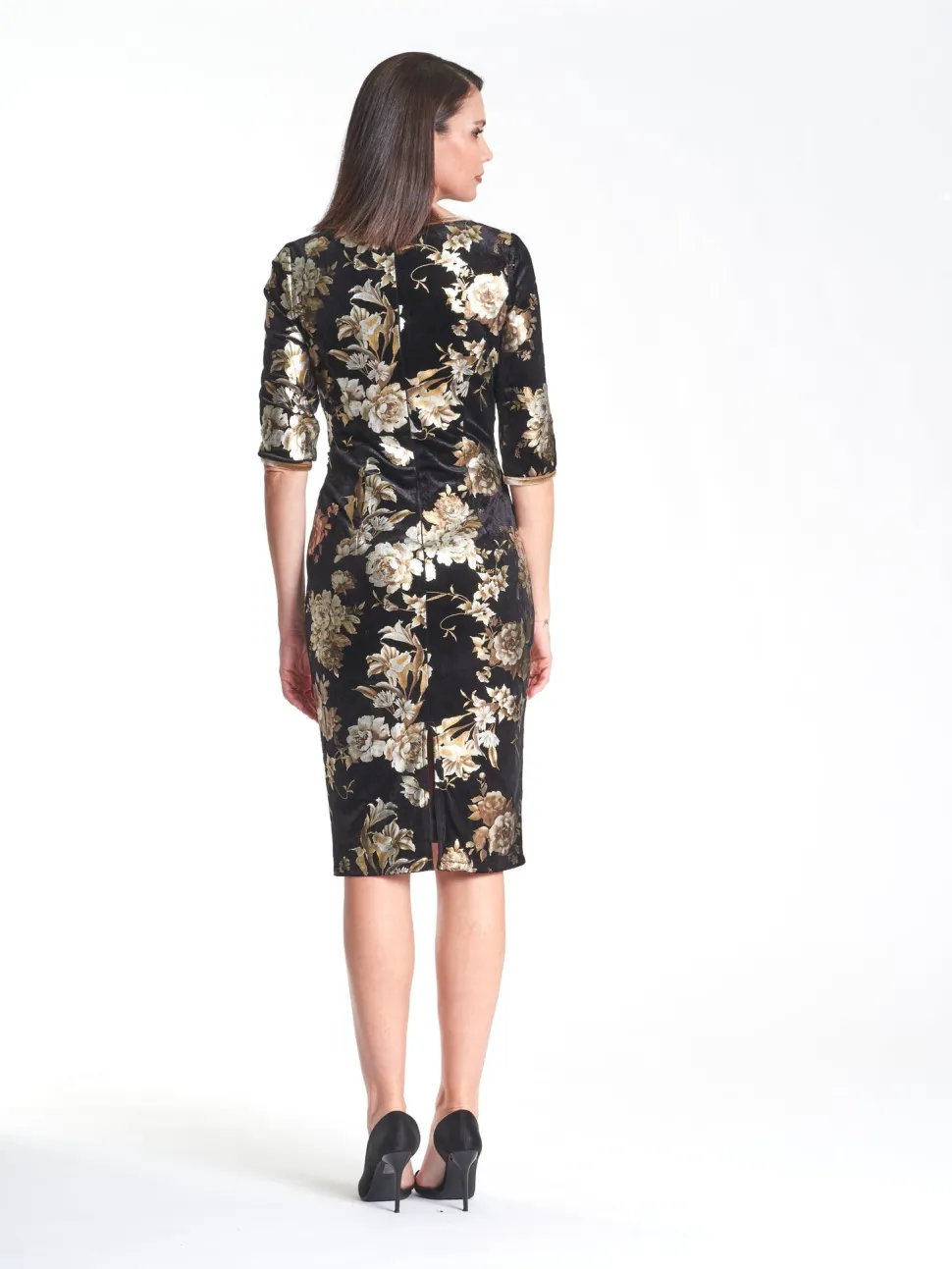pink_ruby__velvet_tie_dre_4.webp Pink Ruby - Velvet Tie Dress - Flower Print FINAL SALE