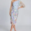 Romance - Blake One Sleeve Dress - Lilac Flower