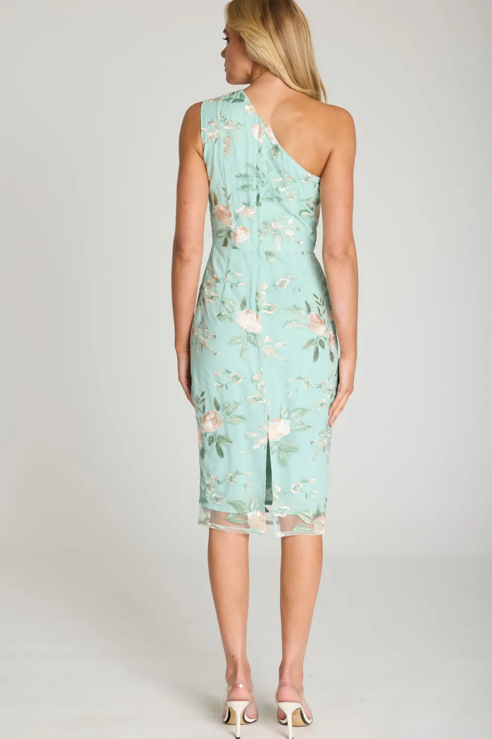 romance__gianna_one_shoul_2.webp Romance - Gianna One Shoulder Dress - Seafoam FINAL SALE