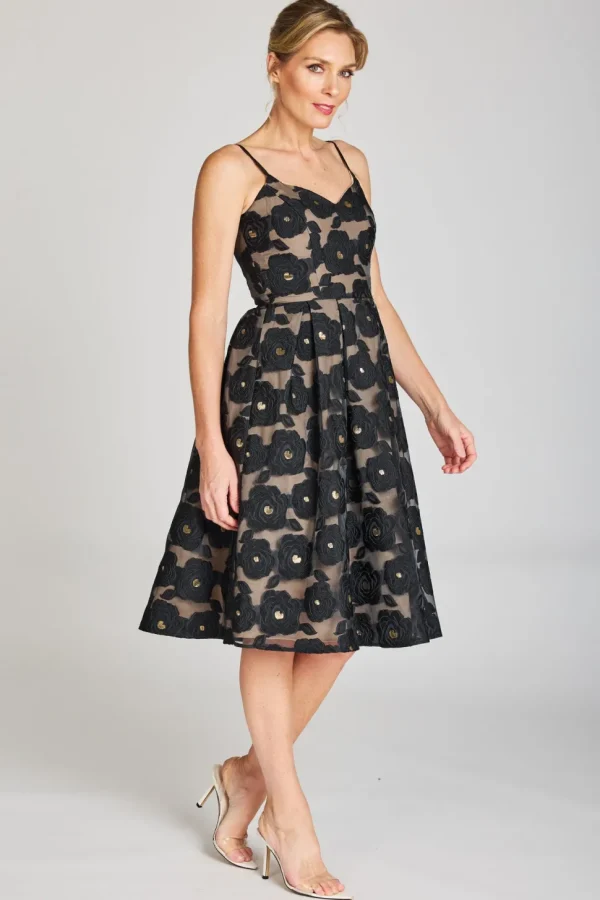 Romance - Selena Midi Dress - Black