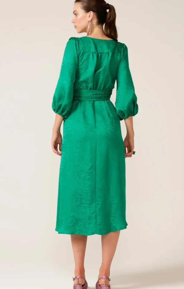 Sacha Drake - Chateau Wrap Dress - Emerald Jacquard