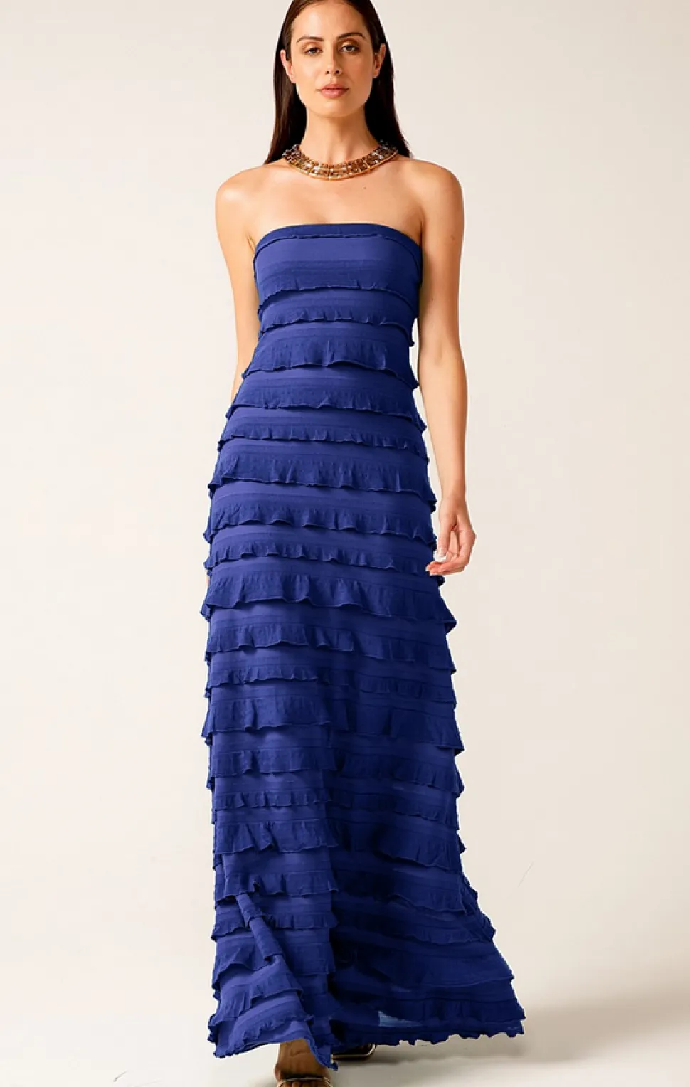 sacha_drake__maddison_max_0.webp Sacha Drake - Maddison Maxi Ruffle Dress - Sapphire