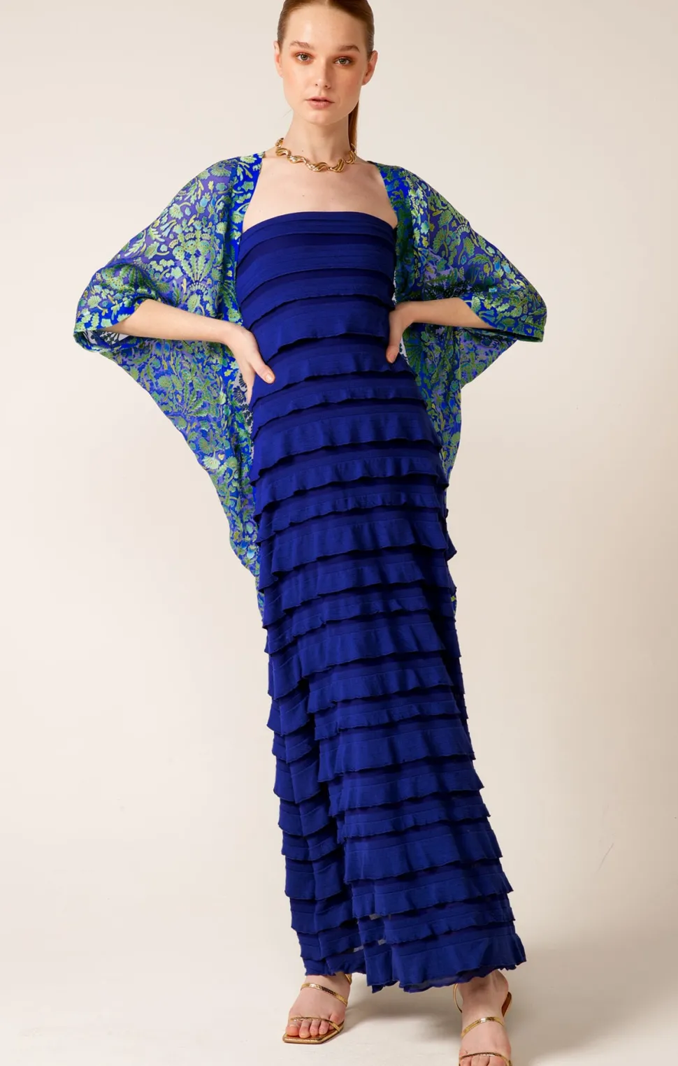 sacha_drake__maddison_max_7.webp Sacha Drake - Maddison Maxi Ruffle Dress - Sapphire
