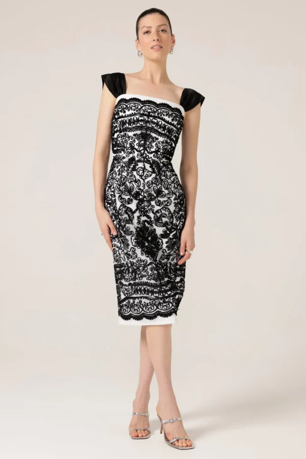 Sacha Drake - Pica Pica Dress - Black White Ribbon FINAL SALE