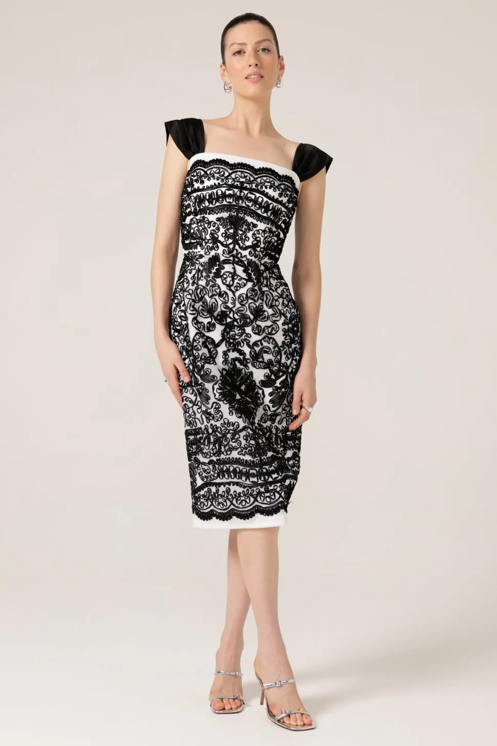 sacha_drake__pica_pica_dr_3.webp Sacha Drake - Pica Pica Dress - Black White Ribbon FINAL SALE
