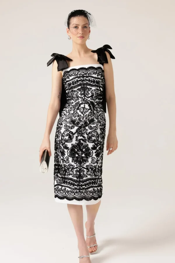 Sacha Drake - Pica Pica Dress - Black White Ribbon FINAL SALE