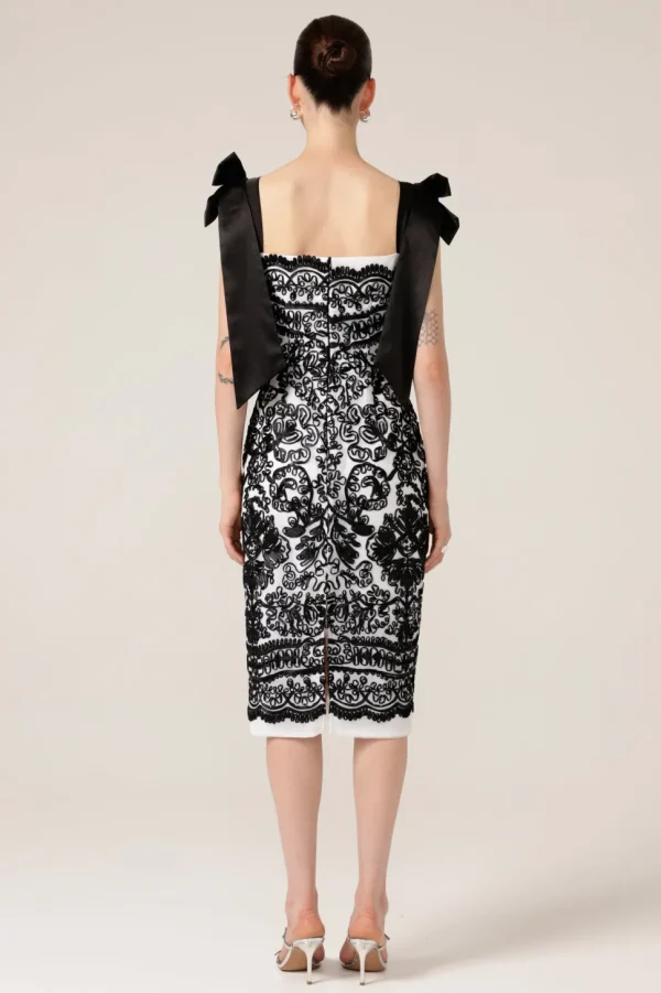 Sacha Drake - Pica Pica Dress - Black White Ribbon FINAL SALE