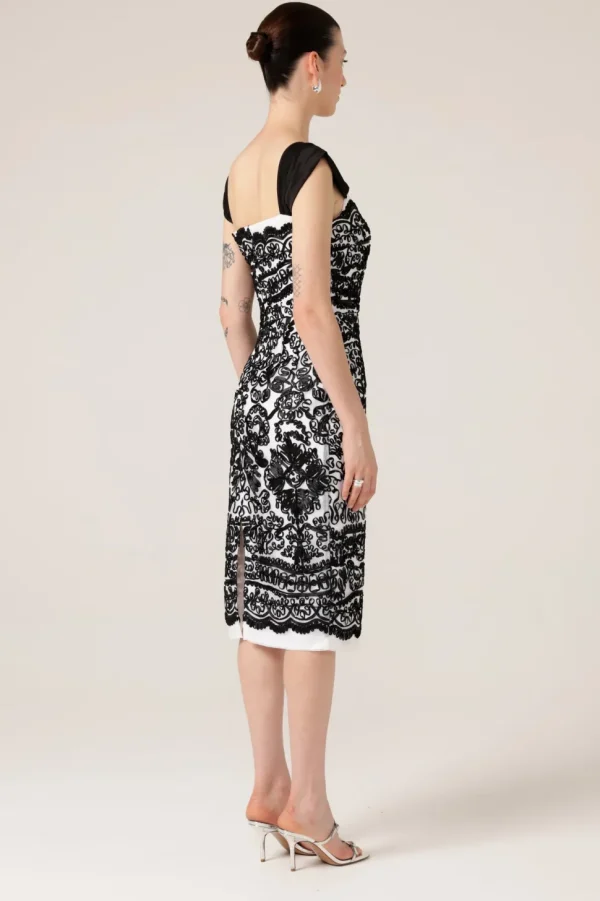 Sacha Drake - Pica Pica Dress - Black White Ribbon FINAL SALE