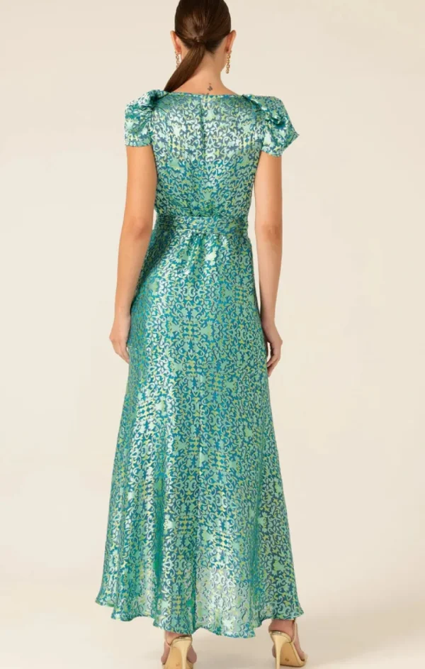 Sacha Drake - Siren Sea Maxi Wrap Dress - Aqua Turquoise