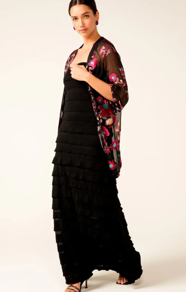 Sacha Drake Maddison Maxi Ruffle Dress - Black