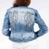 The Italian Closet - Denim Heaven Jacket with Angel Wing Back