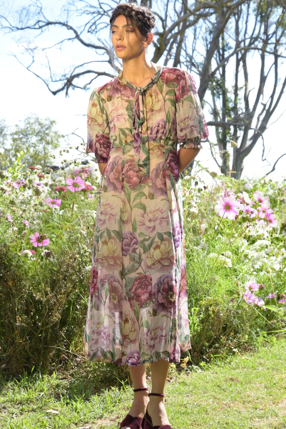 trelise_cooper__good_tie__0.webp Trelise Cooper - Good Tie For Now Dress - Peony Floral FINAL SALE