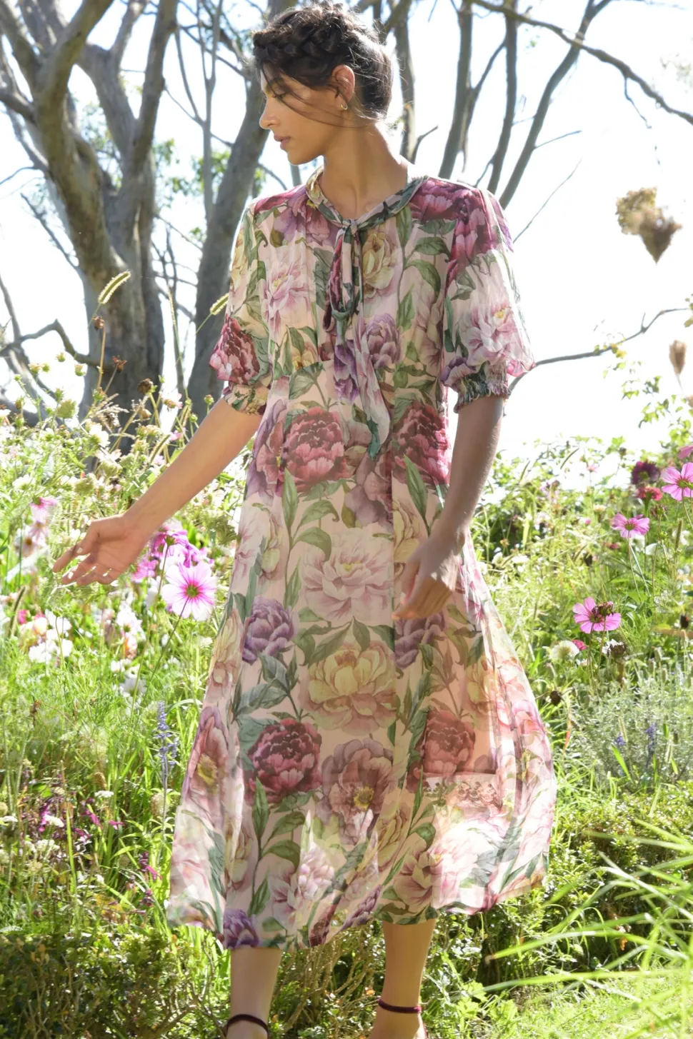 trelise_cooper__good_tie__2.webp Trelise Cooper - Good Tie For Now Dress - Peony Floral FINAL SALE